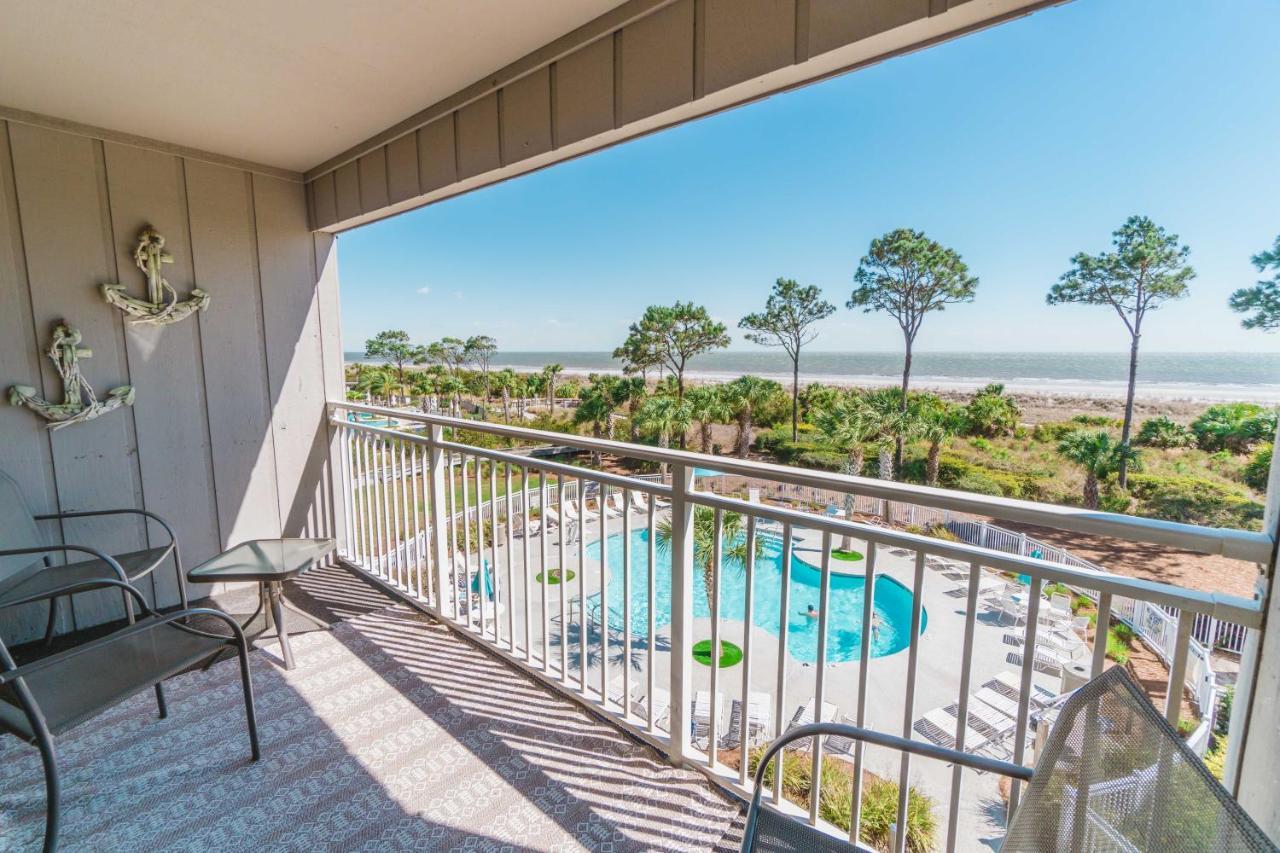 Stunning Views!!-Oceanfront Villa-Heated Pool-Private Balcony-Tiki Bar-Walk To Coligny Plaza Hilton Head Island Exterior foto